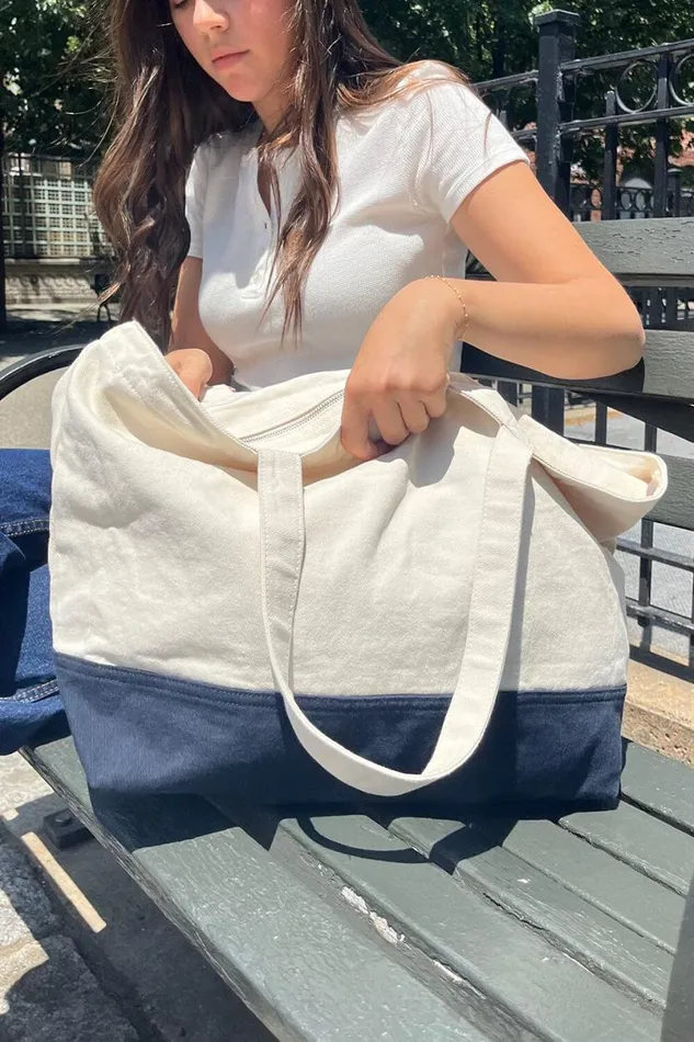Accessories Colorblock Tote Bag Brandy Melville BAGS and BACKPACKS