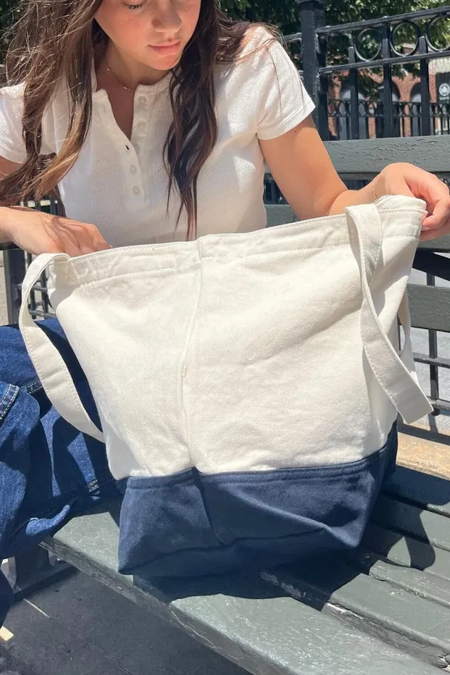 Accessories Colorblock Tote Bag Brandy Melville BAGS and BACKPACKS