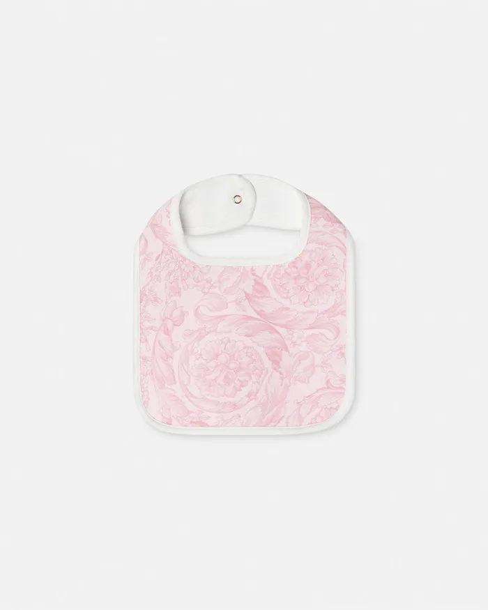 Accessories Kids Versace Barocco Baby Bib Pinkprint