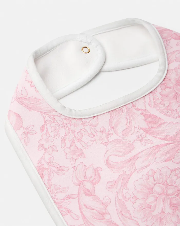 Accessories Kids Versace Barocco Baby Bib Pinkprint