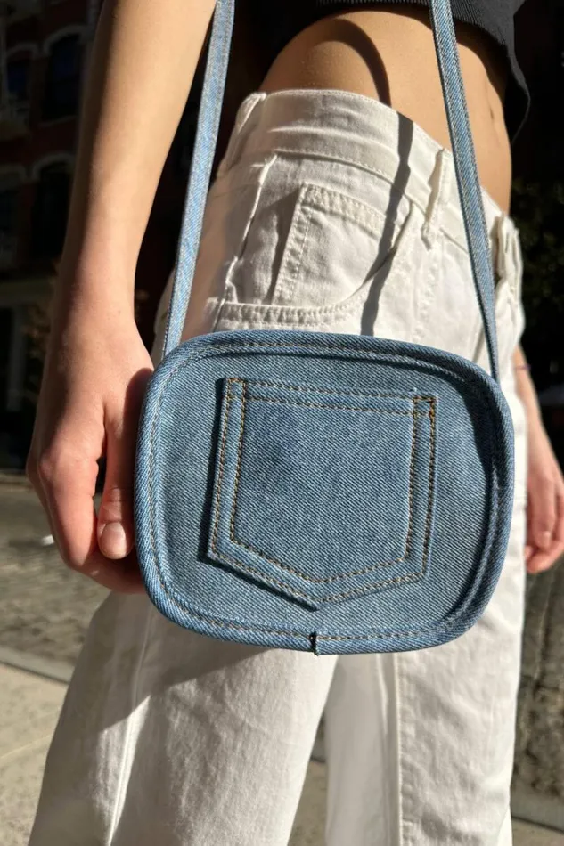 Accessories Mini Denim Purse Brandy Melville BAGS and BACKPACKS