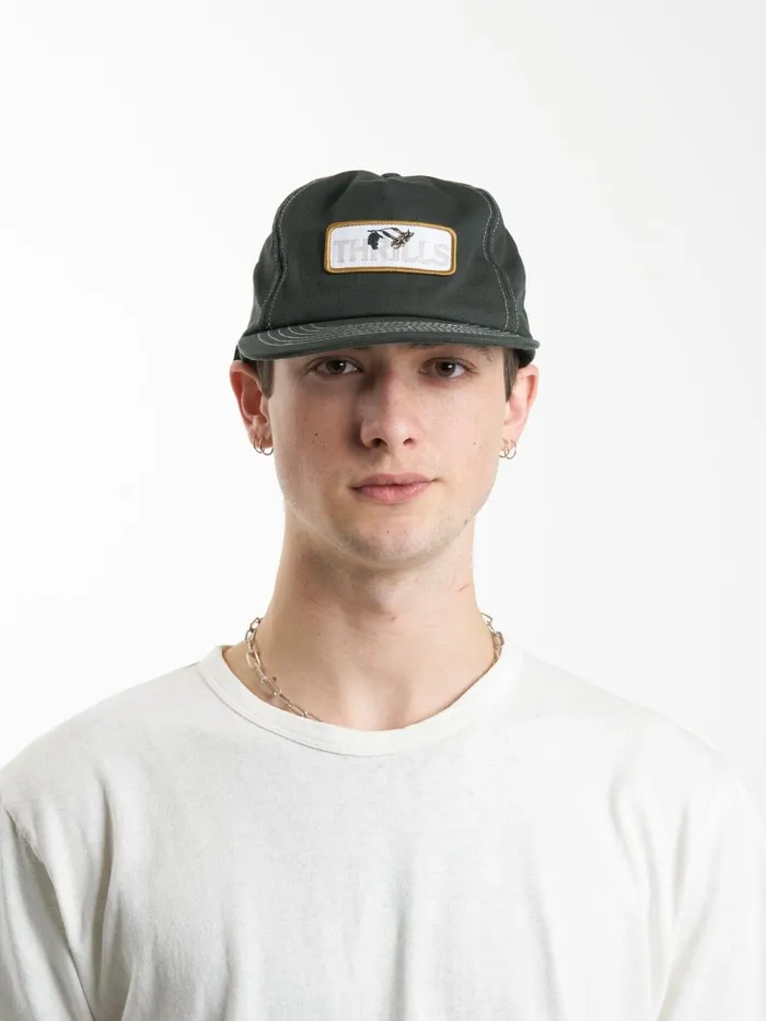 Accessories Secret Garden 5 Panel Cap Oil Green Thrills Hats