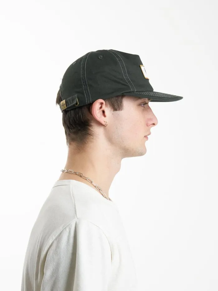 Accessories Secret Garden 5 Panel Cap Oil Green Thrills Hats