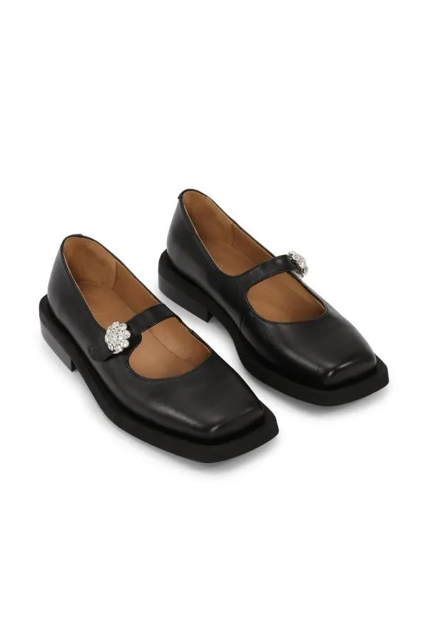 AccessoriesShoes GANNI Flats Mary Jane Ballerinas Black AccessoriesShoes GANNI Flats Mary Jane Ballerinas Black
