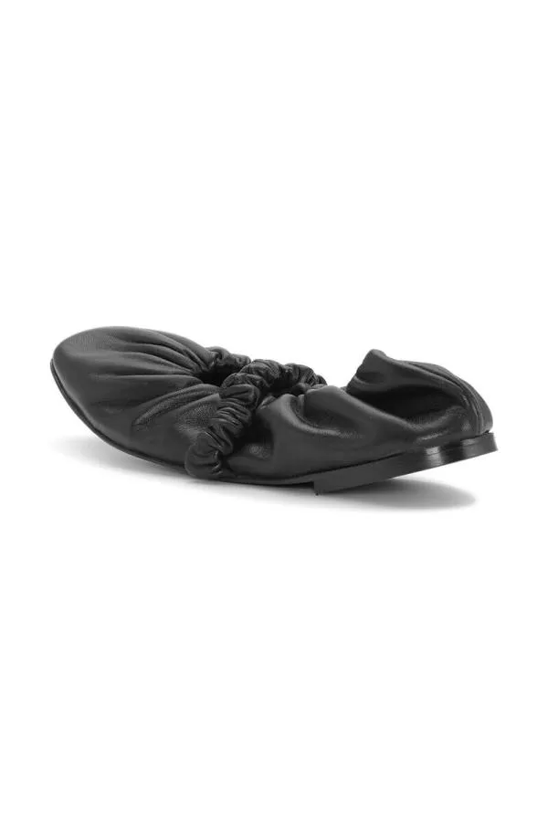 AccessoriesShoes GANNI Flats Scrunchie Ballerinas Black AccessoriesShoes GANNI Flats Scrunchie Ballerinas Black