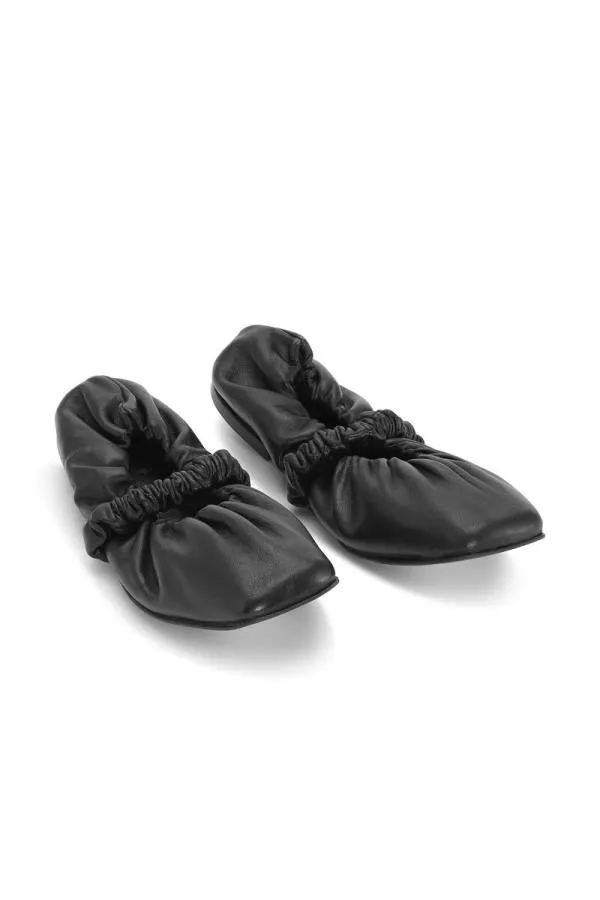 AccessoriesShoes GANNI Flats Scrunchie Ballerinas Black AccessoriesShoes GANNI Flats Scrunchie Ballerinas Black
