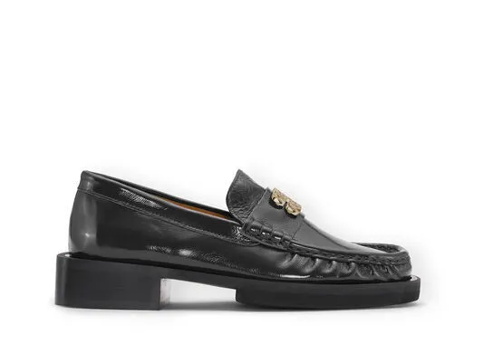 AccessoriesShoes GANNI Shoes Black Butterfly Logo Loafers Black