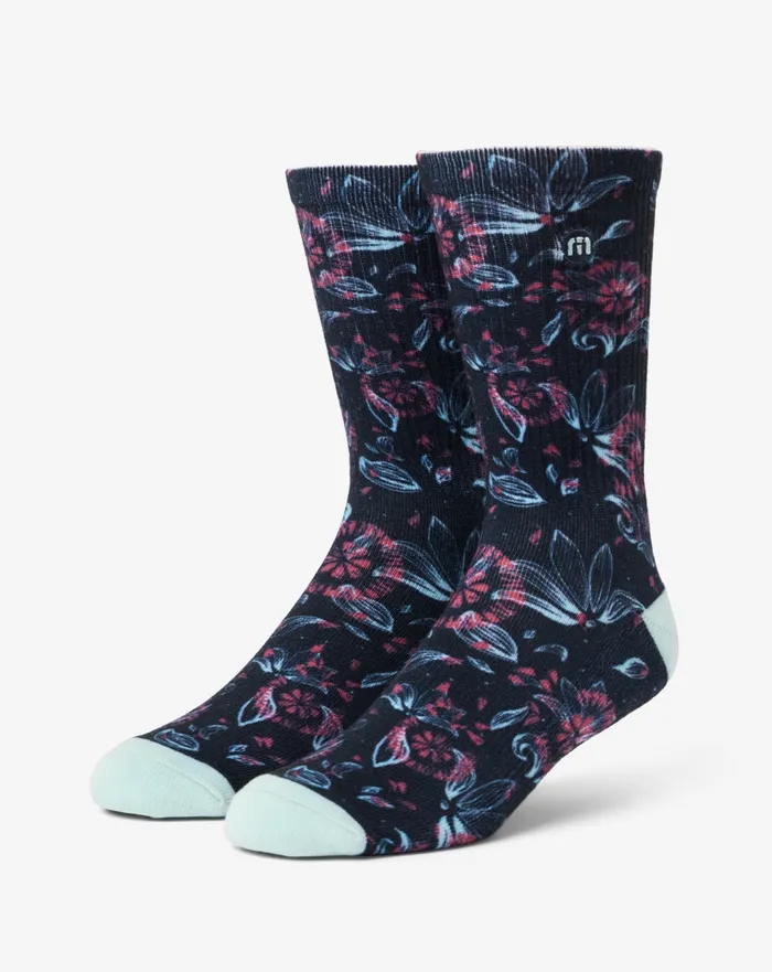 Accessories Socks TravisMathew FLOURISH CREW SOCK Mood Indigo
