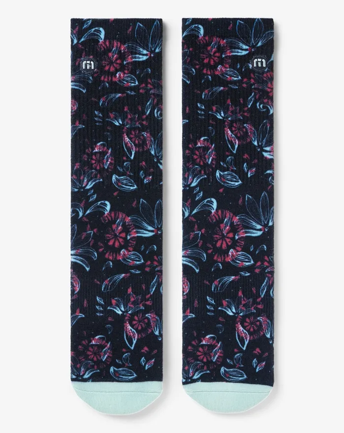 Accessories Socks TravisMathew FLOURISH CREW SOCK Mood Indigo