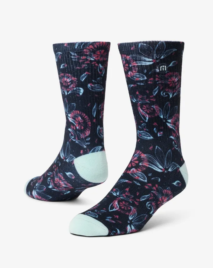 Accessories Socks TravisMathew FLOURISH CREW SOCK Mood Indigo