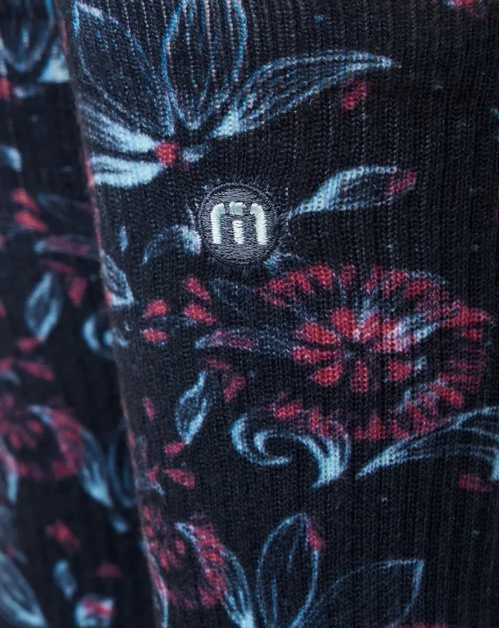Accessories Socks TravisMathew FLOURISH CREW SOCK Mood Indigo