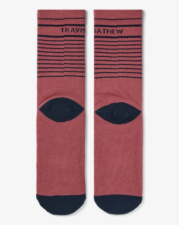 Accessories Socks TravisMathew OVERALL MOOD CREW SOCK Rose Wine