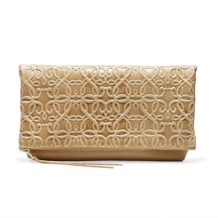 Accessories Women Alex And Ani Gabriel Leather Fold Over Clutch Light Brown