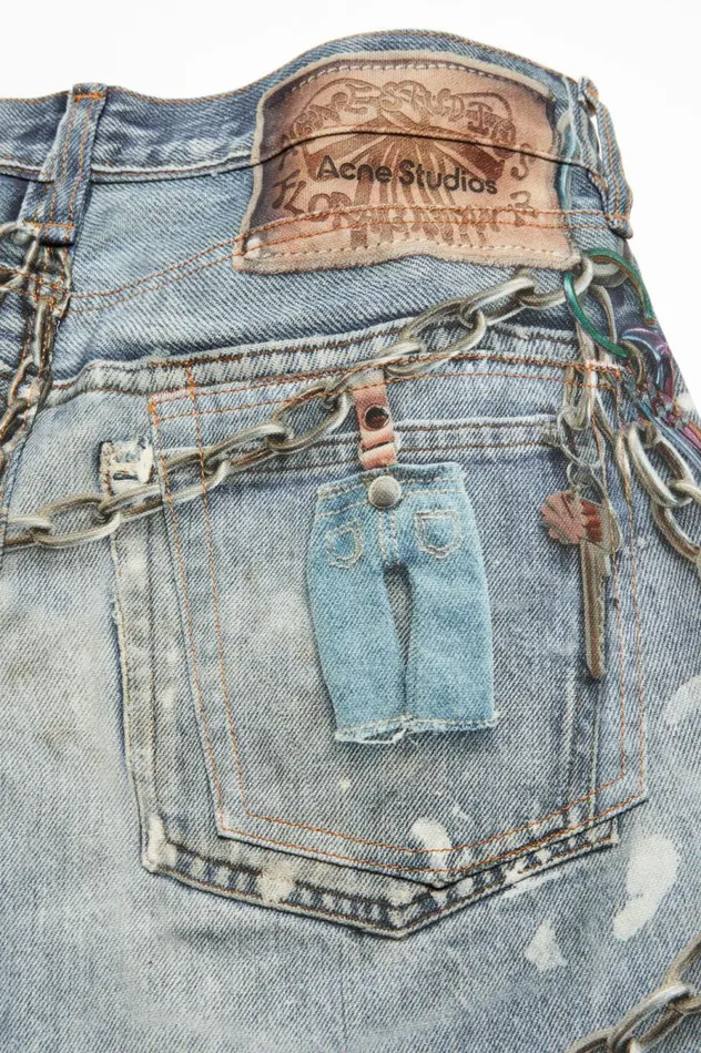 Acne Studios Baggy Fit Jeans 8211 1981F Mid Blue Women Trousers