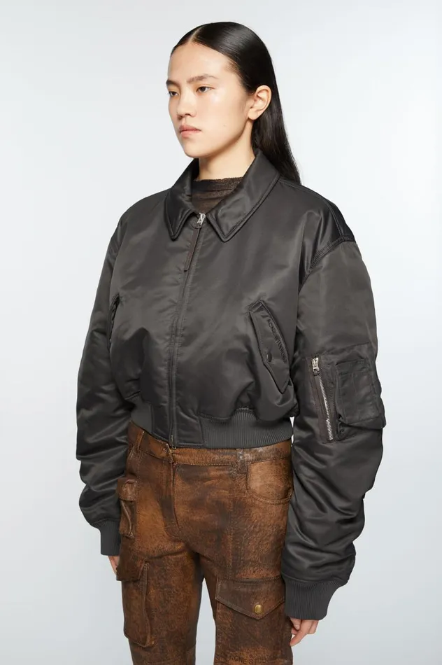 Acne Studios Bomber Jacket Anthracite Grey Women Outerwear