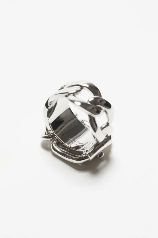 Acne Studios Buckle Ring Silver Women Jewellery