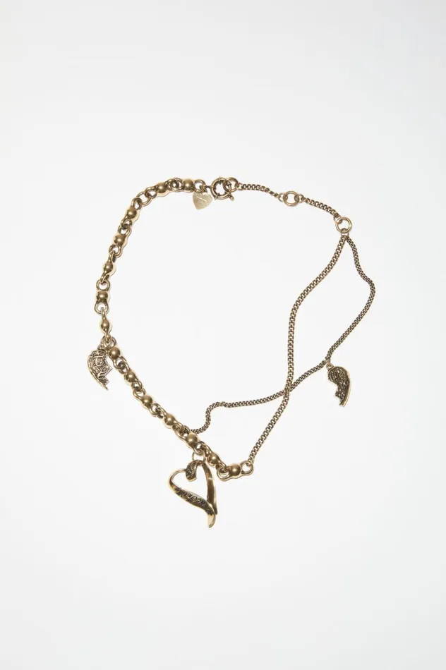 Acne Studios Charm Necklace Antique Gold Men Jewellery