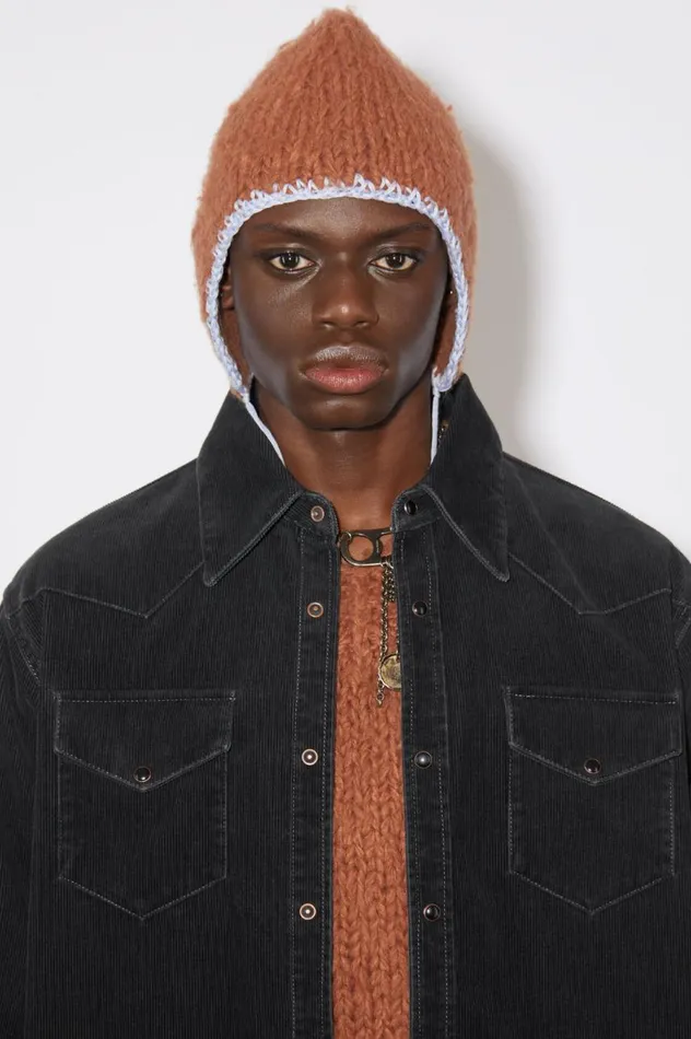 Acne Studios Corduroy Buttonup Shirt Black Men Shirts