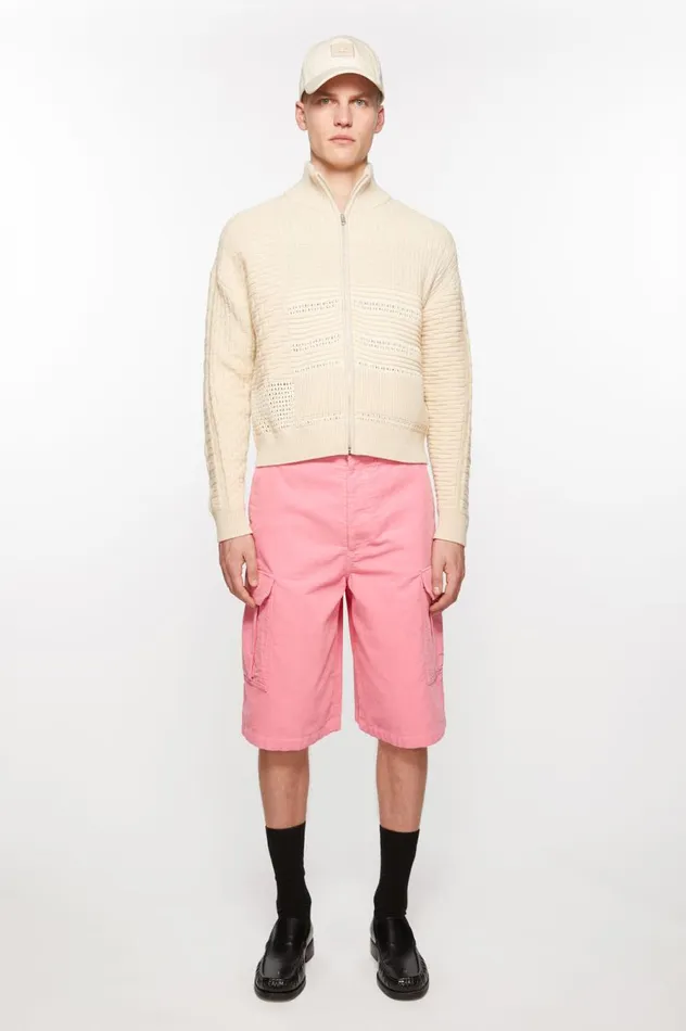 Acne Studios Corduroy Shorts Tango Pink Men Shorts