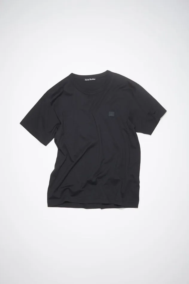 Acne Studios Crew Neck Tshirt Regular Fit Black Men Tshirts