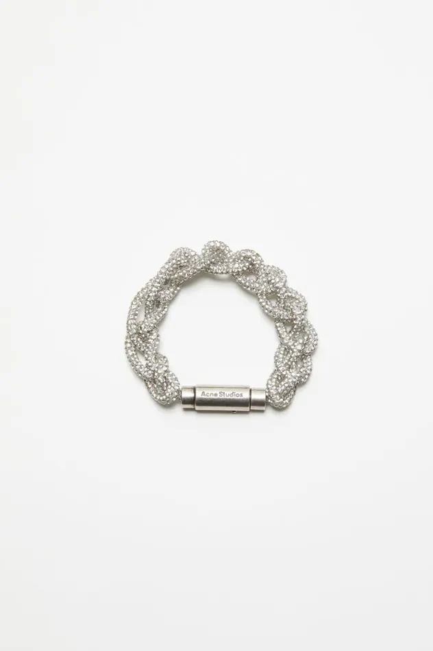 Acne Studios Crystal Cord Bracelet Antique Silversilver Women Jewellery