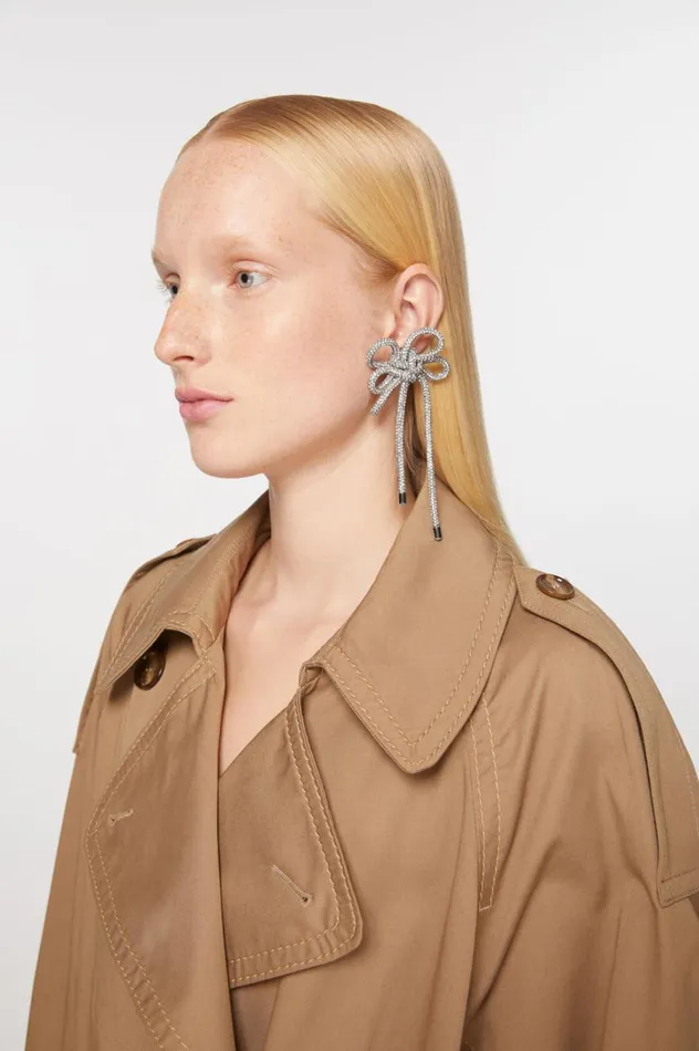 Acne Studios Crystal Cord Earring Antique Silversilver Women Jewellery