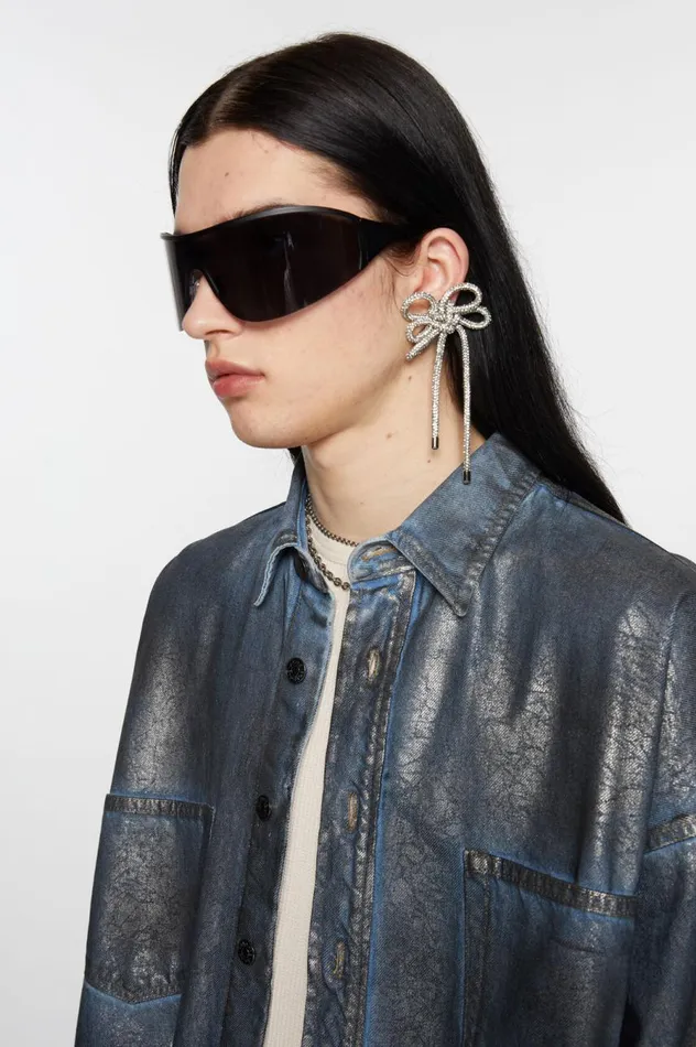 Acne Studios Crystal Cord Earring Antique Silversilver Women Jewellery