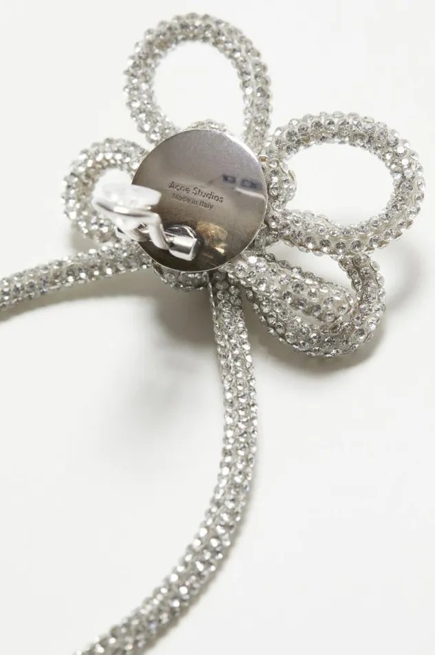 Acne Studios Crystal Cord Earring Antique Silversilver Women Jewellery