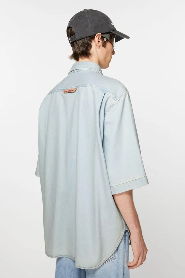 Acne Studios Denim Buttonup Shirt 8211 Relaxed Fit Indigo Blue Men Shirts