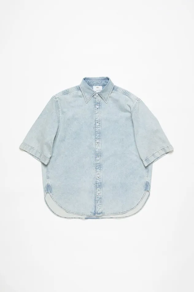 Acne Studios Denim Buttonup Shirt 8211 Relaxed Fit Indigo Blue Men Shirts