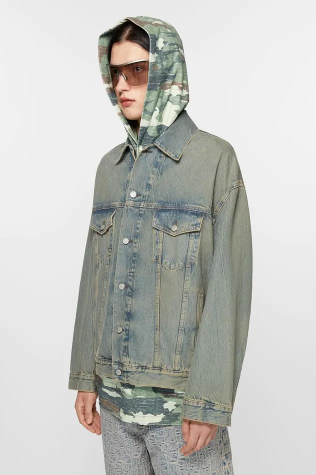 Acne Studios Denim Jacket 8211 Oversized Fit Bluebeige Men Outerwear