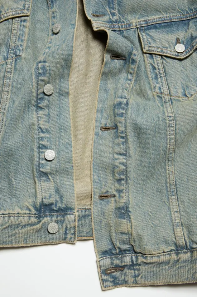 Acne Studios Denim Jacket 8211 Oversized Fit Bluebeige Men Outerwear