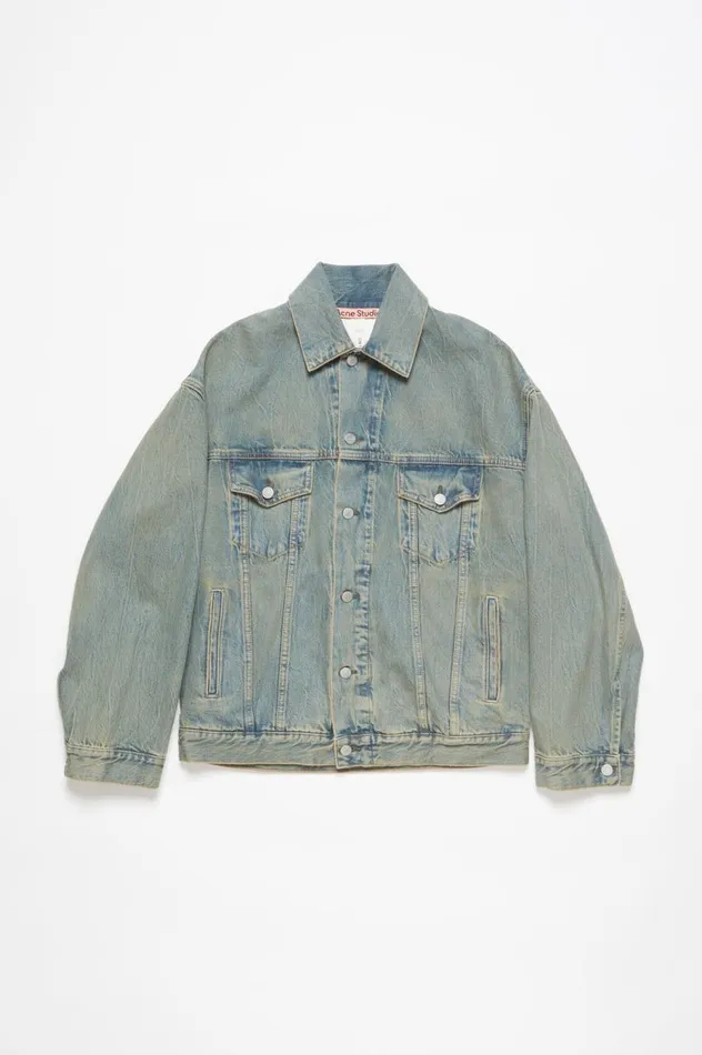 Acne Studios Denim Jacket 8211 Oversized Fit Bluebeige Men Outerwear