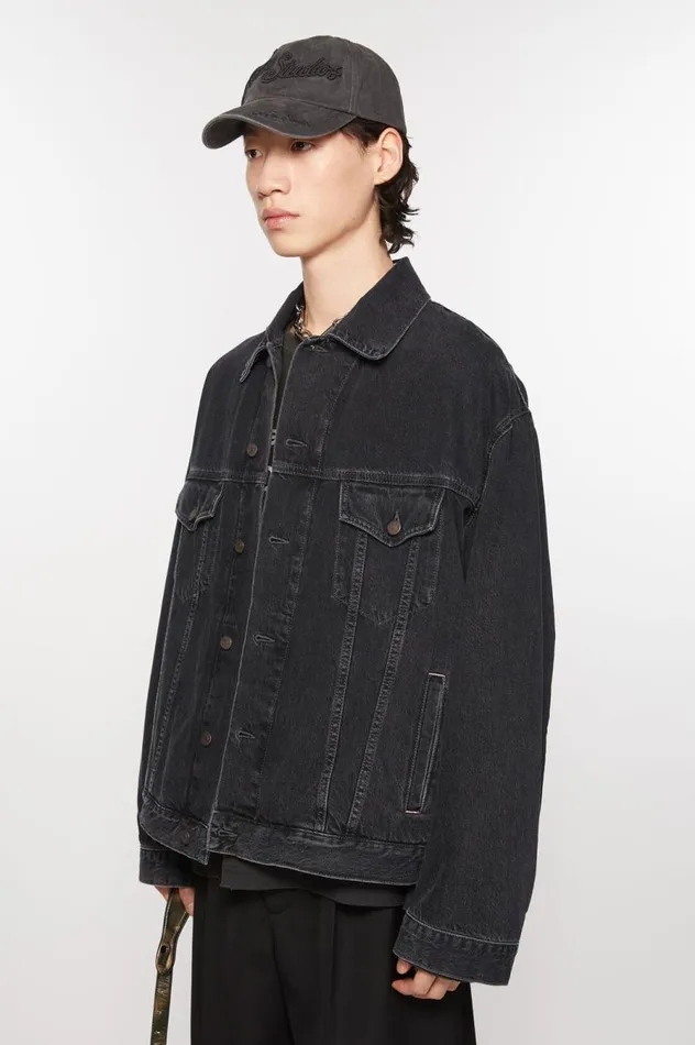 Acne Studios Denim Jacket 8211 Relaxed Fit Black Men Outerwear