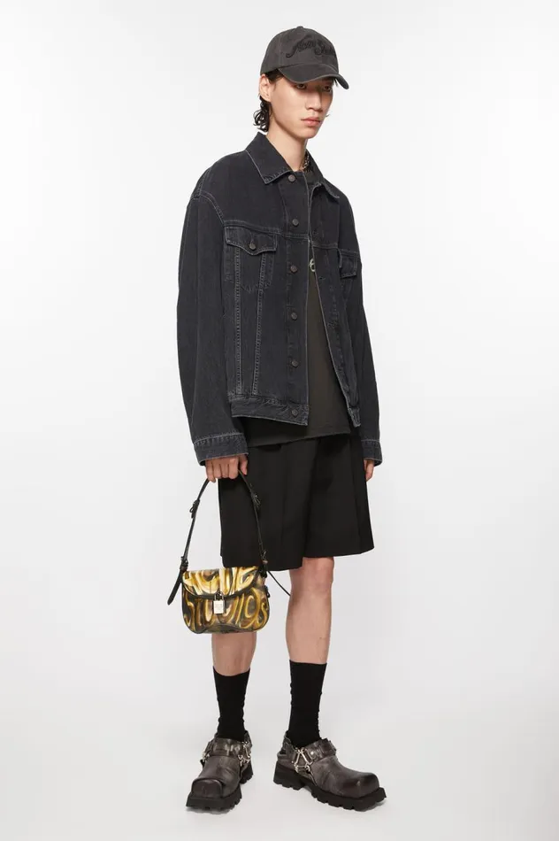 Acne Studios Denim Jacket 8211 Relaxed Fit Black Men Outerwear