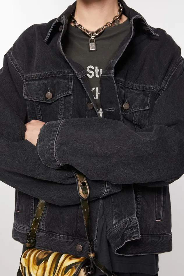 Acne Studios Denim Jacket 8211 Relaxed Fit Black Men Outerwear