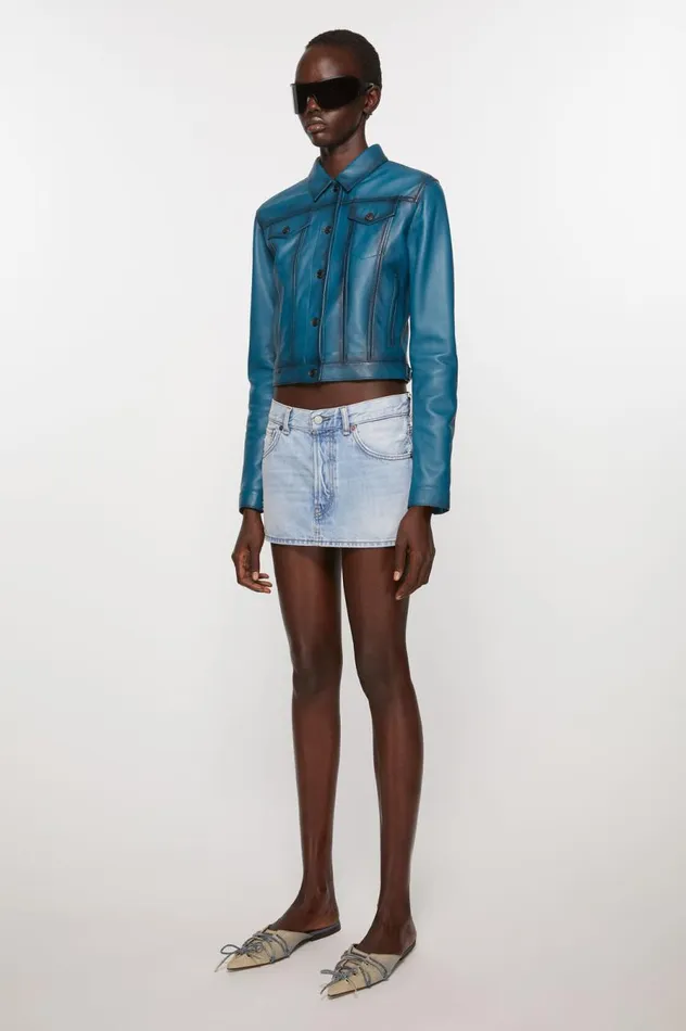 Acne Studios Denim Skirt Light Blue Women Skirts