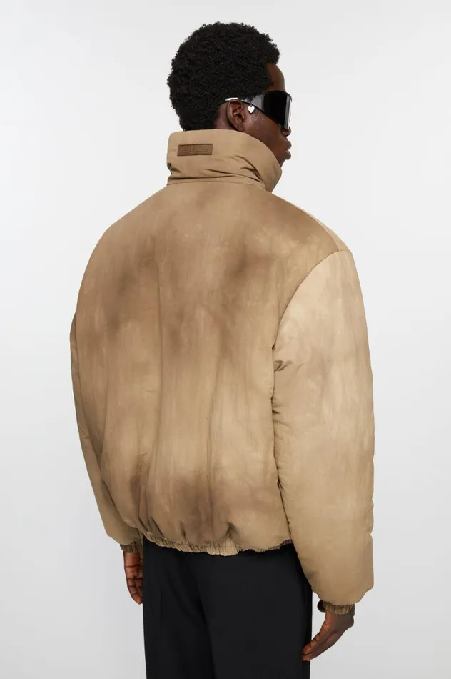 Acne Studios Dyed Puffer Jacket Camel Beige Men Outerwear