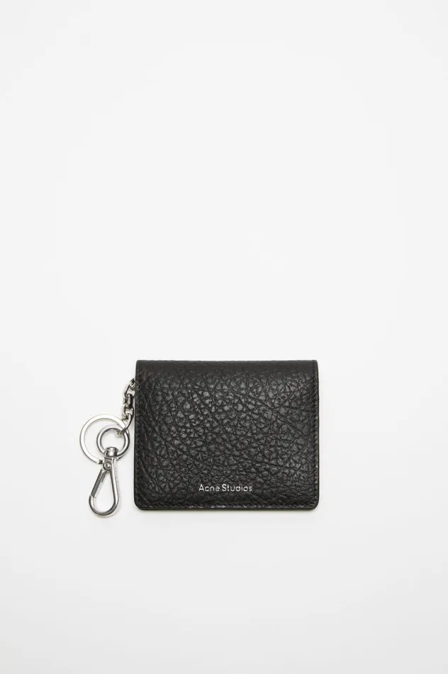Acne Studios Folded Leather Wallet Black Men Small Leather Goods