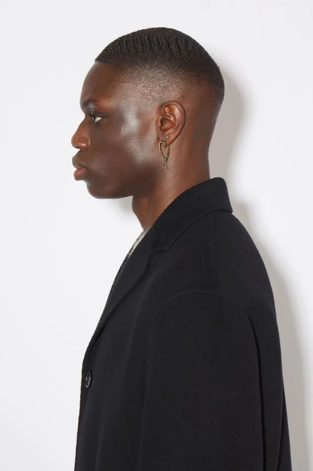 Acne Studios Heart Hoops Antique Gold Women Jewellery