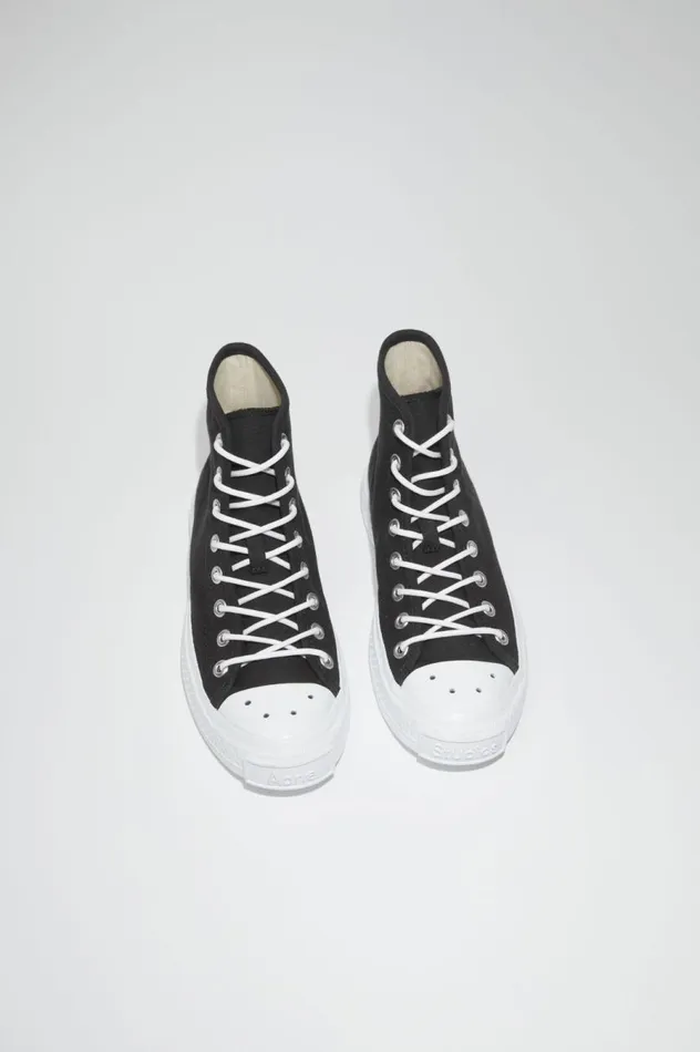 Acne Studios High Top Sneakers Blackoff White Women Shoes