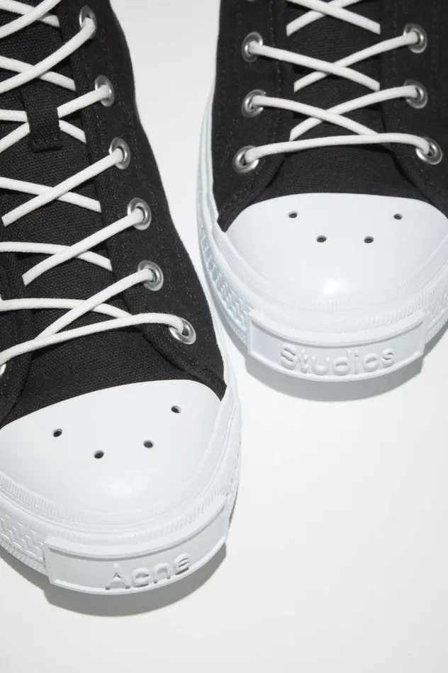 Acne Studios High Top Sneakers Blackoff White Women Shoes