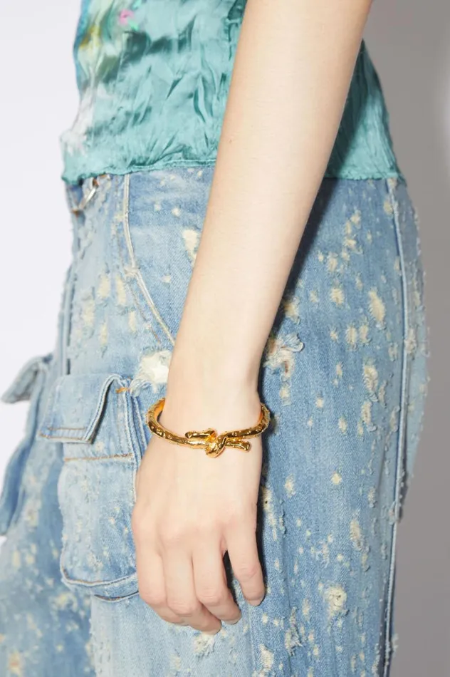 Acne Studios Knot Cuff Bracelet Gold Women Jewellery