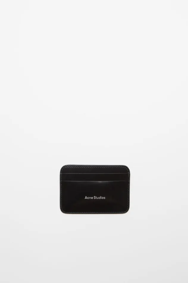 Acne Studios Leather Card Holder Black Women Small Leather Goods