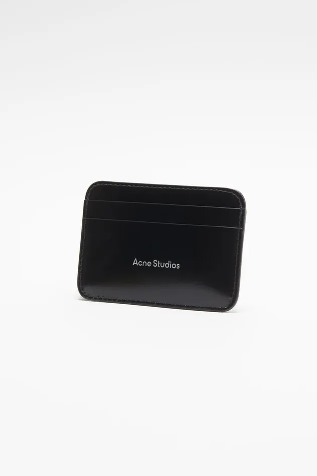 Acne Studios Leather Card Holder Black Women Small Leather Goods