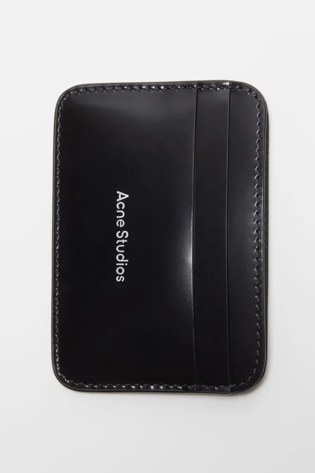 Acne Studios Leather Card Holder Black Women Small Leather Goods