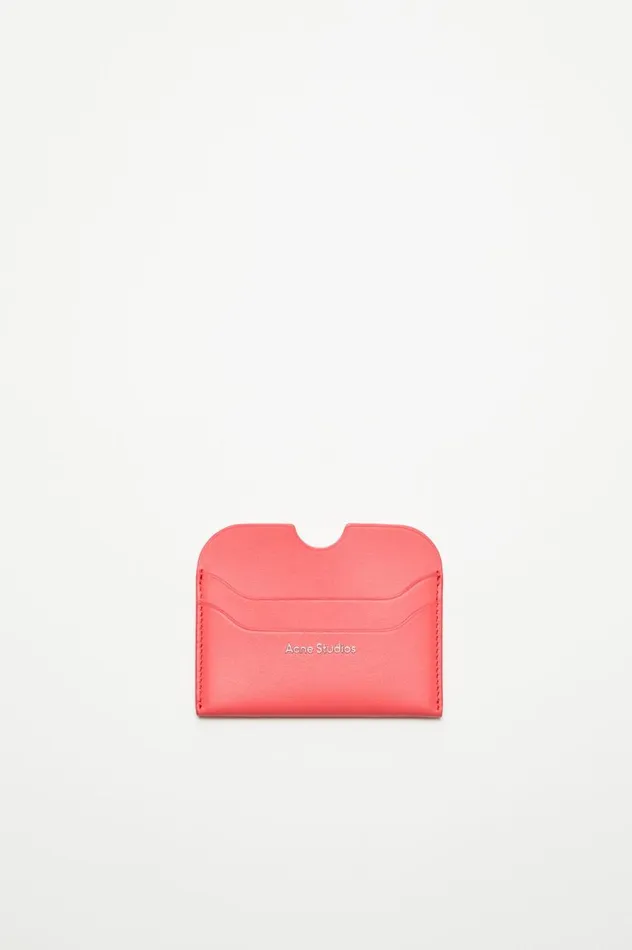 Acne Studios Leather Card Holder Electric Pink Men Small Leather Goods