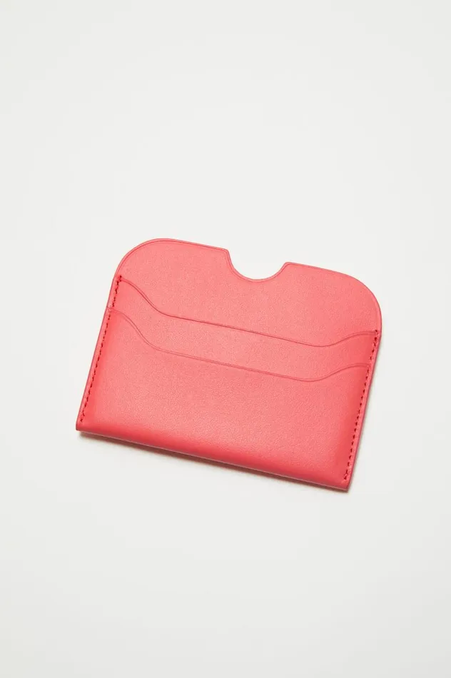 Acne Studios Leather Card Holder Electric Pink Men Small Leather Goods