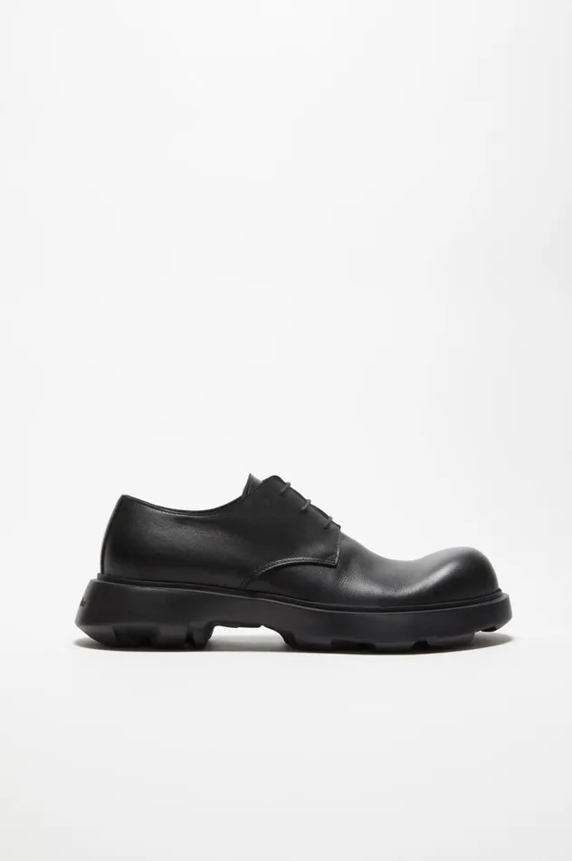 Acne Studios Leather Laceup Shoes Black Men Shoes