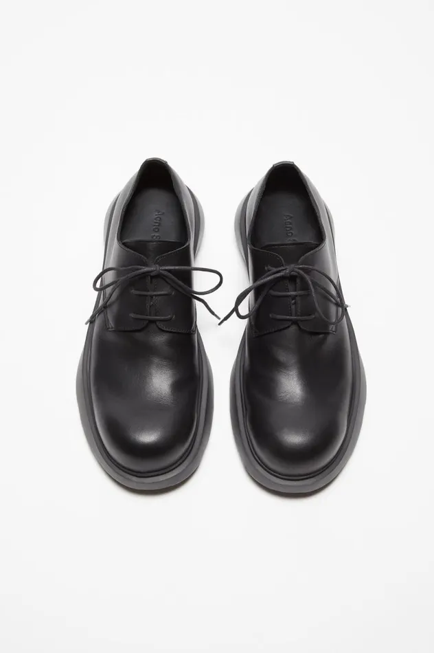 Acne Studios Leather Laceup Shoes Black Men Shoes